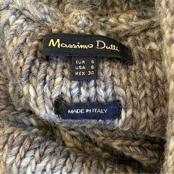 Massimo Dutti Alpaca Blend Sleeveless Turtleneck Tunic Sweater Sz S NWOT - Picture 7 of 12